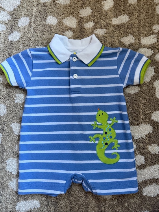 Florence Eiseman Other - Florence Eiseman Boys Lizard Shortall Romper, 12 months